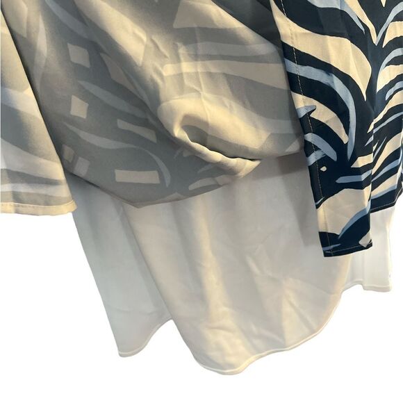 Sam Edelman Faux Wrap Maxi-Dress V-Neck Sleeveless NWT Sz 10 geometric pattern - Picture 11 of 15